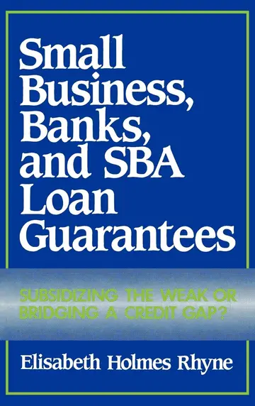 Cover of Small Business, Banks and Sba Loan Guarantees