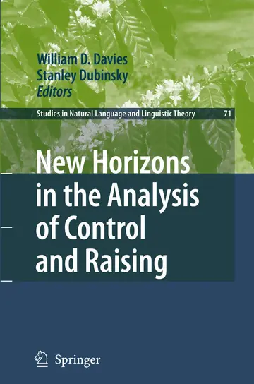 Cover of New Horizons in the Analysis of Control and Raising