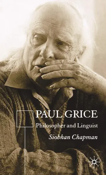 Cover of Paul Grice, Philosopher and Linguist