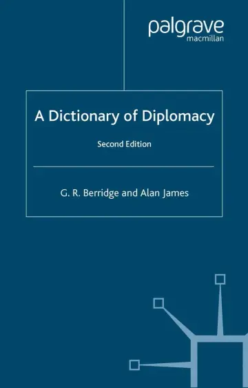 Cover of A Dictionary of Diplomacy