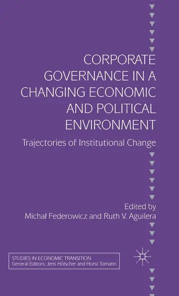 Cover of Corporate Governance in a Changing Economic and Political Environment