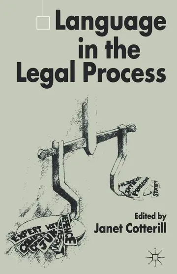 Cover of Language in the Legal Process