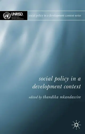 Cover of Social Policy in a Development Context