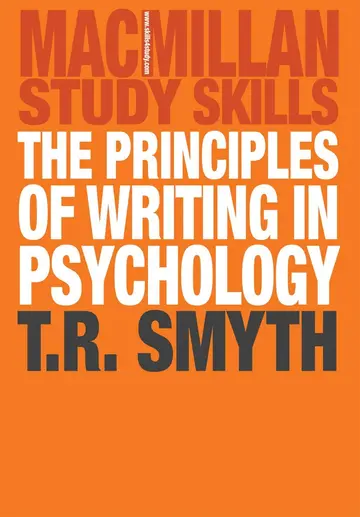Cover of The Principles of Writing in Psychology