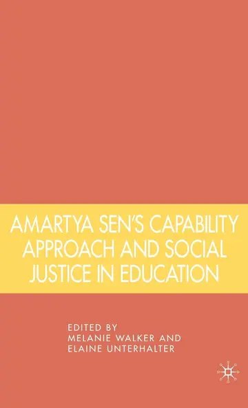 Cover of Amartya Sen's Capability Approach and Social Justice in Education