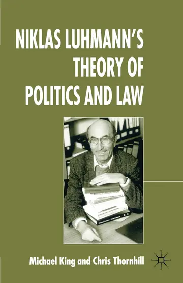 Cover of Niklas Luhmann's Theory of Politics and Law