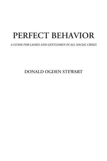 Cover of Perfect Behavior