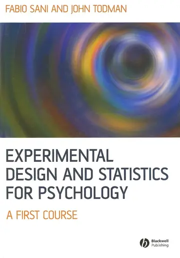 Cover of Experimental Design and Statistics for Psychology