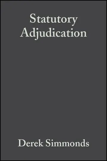 Cover of Statutory Adjudication
