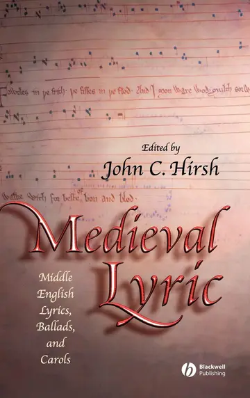 Cover of Medieval Lyric