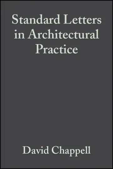 Cover of Standard Letters in Architectural Practice