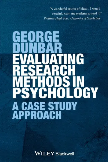 Cover of Evaluating Research Methods in Psychology