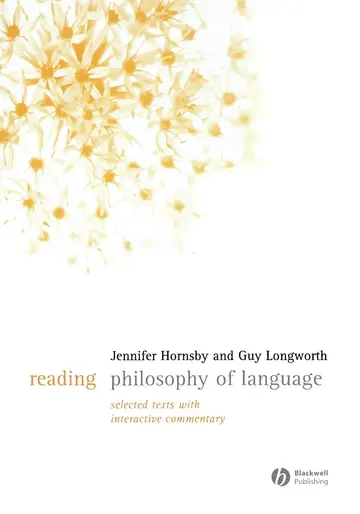 Cover of Reading Philosophy of Language