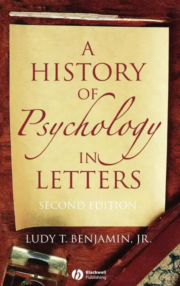 Cover of A History of Psychology in Letters