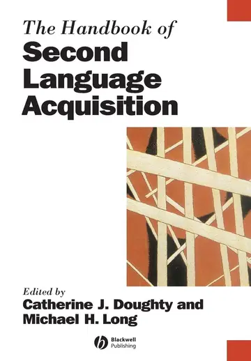 Cover of The Handbook of Second Language Acquisition