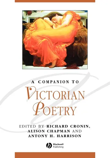Cover of A Companion to Victorian Poetry