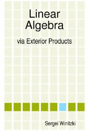 Cover of Linear Algebra via Exterior Products