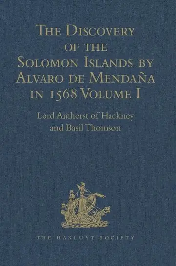 Cover of The Discovery of the Solomon Islands by Alvaro de Mendaña in 1568