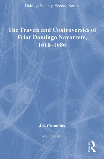 Cover of The Travels and Controversies of Friar Domingo Navarrete, 1616–1686