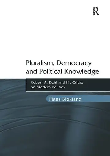 Cover of Pluralism, Democracy and Political Knowledge