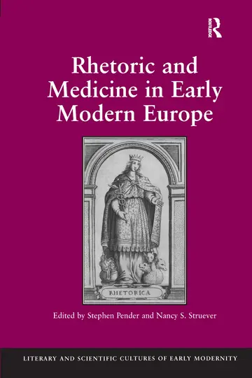 Cover of Rhetoric and Medicine in Early Modern Europe