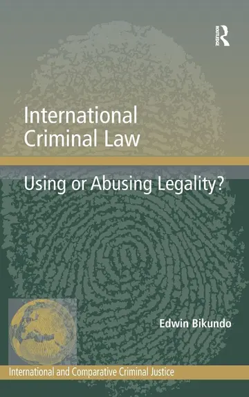 Cover of International Criminal Law