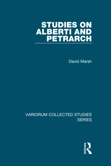 Cover of Studies on Alberti and Petrarch