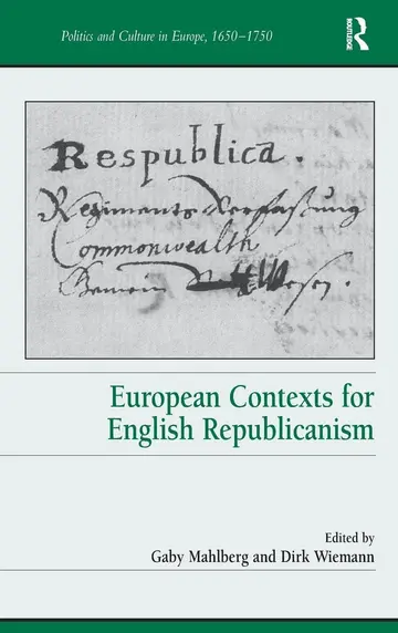 Cover of European Contexts for English Republicanism