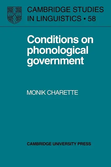 Cover of Conditions on Phonological Government