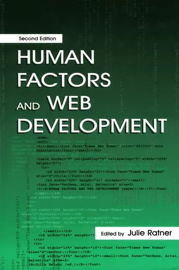 Cover of Human Factors and Web Development