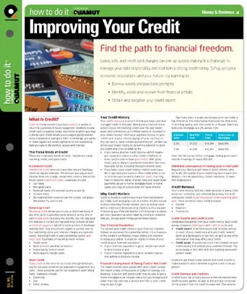 Cover of Improving Your Credit