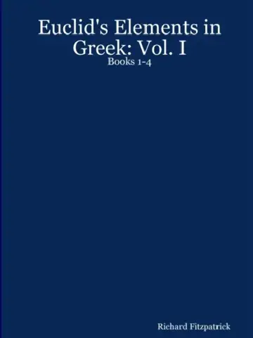 Cover of Euclid's Elements in Greek