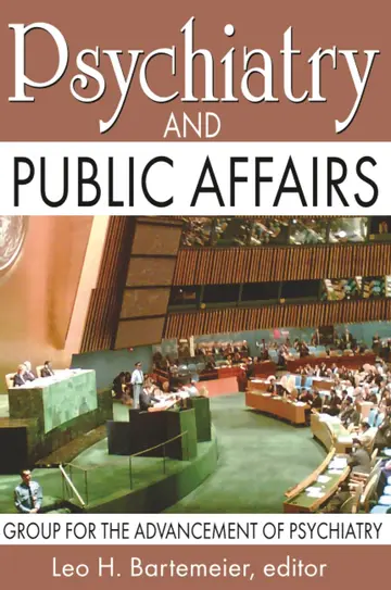 Cover of Psychiatry and Public Affairs