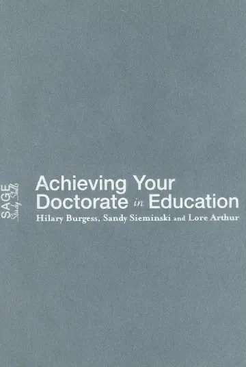Cover of Achieving your Doctorate in Education