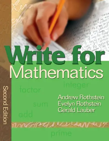 Cover of Write for Mathematics