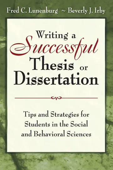 Cover of Writing a Successful Thesis or Dissertation
