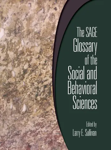 Cover of The SAGE Glossary of the Social and Behavioral Sciences