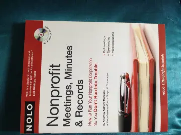 Cover of Nonprofit Meetings, Minutes & Records