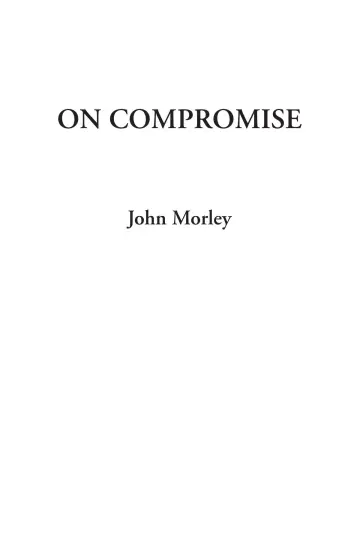 Cover of On Compromise