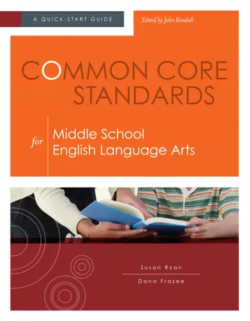 Cover of Common Core Standards for Middle School English Language Arts