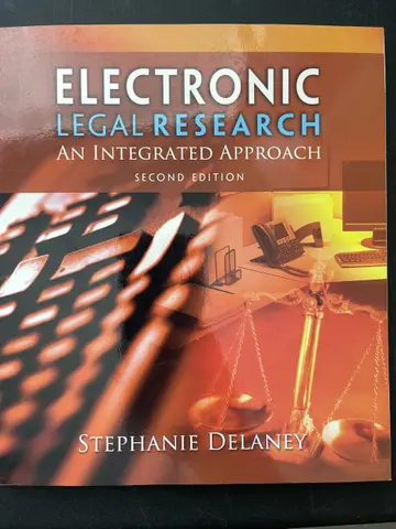 Cover of Electronic Legal Research