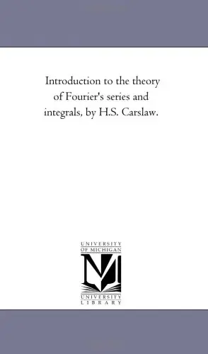 Cover of Introduction to the theory of Fourier's series and integrals, by H.S. Carslaw