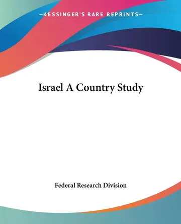 Cover of Israel A Country Study