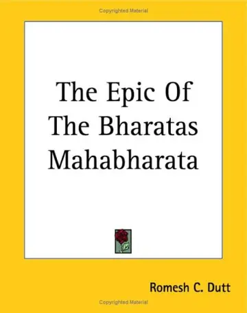 Cover of The Epic of the Bharatas Mahabharata