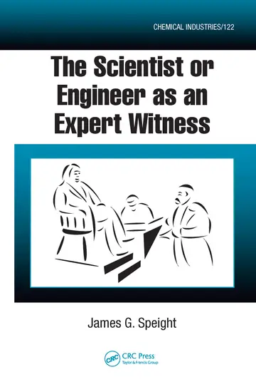 Cover of The Scientist or Engineer as an Expert Witness