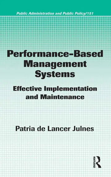 Cover of Performance-Based Management Systems