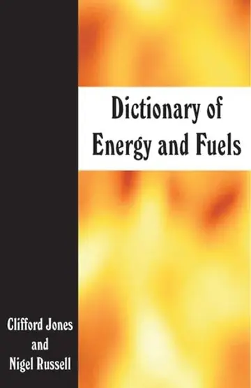 Cover of Dictionary of Energy and Fuels