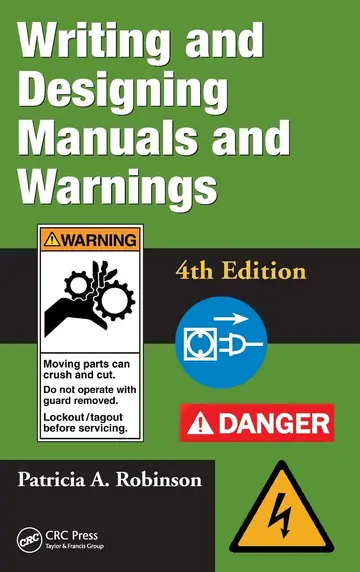Cover of Writing and Designing Manuals and Warnings 4e
