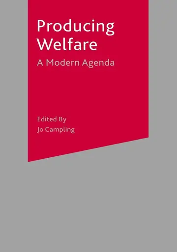 Cover of Producing Welfare