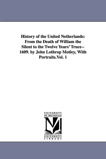 Cover of History of the United Netherlands